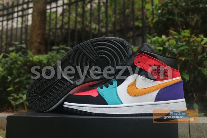 Authentic Air Jordan 1 Mid  Multicolor 