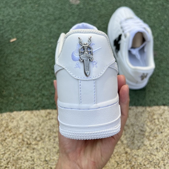 Authentic Chrome Heart x Air Force 1 Low White