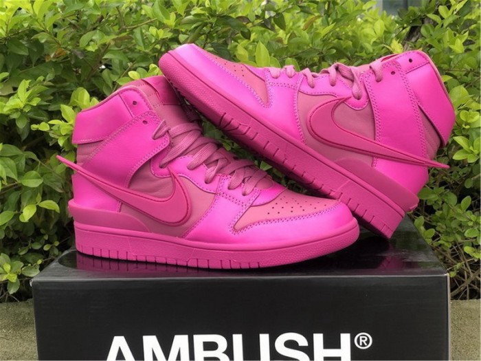 Authentic AMBUSH x Nike Dunk High  Cosmic Fuchsia 
