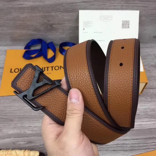 Super Perfect Quality LV Belts(100% Genuine Leather Steel Buckle)-1650