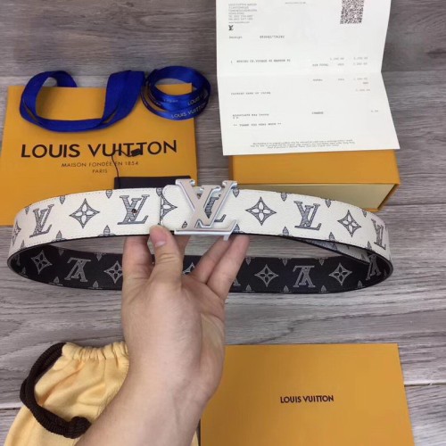 Super Perfect Quality LV Belts(100% Genuine Leather Steel Buckle)-1555