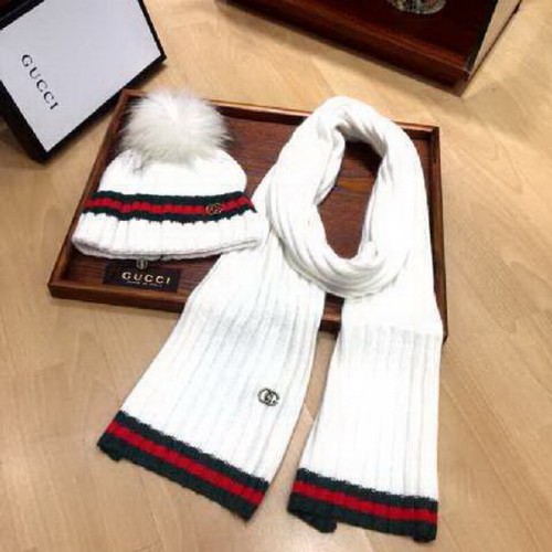 G Wool Cap Scarf AAA-130