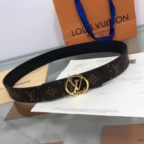 Super Perfect Quality LV Belts(100% Genuine Leather Steel Buckle)-1786