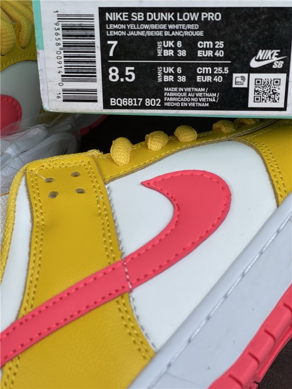 Authentic Nike Dunk Low Yellow