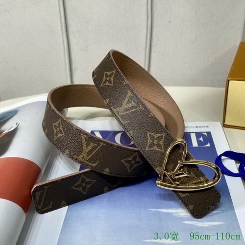Super Perfect Quality LV Belts(100% Genuine Leather Steel Buckle)-2569