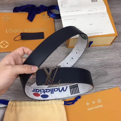 Super Perfect Quality LV Belts(100% Genuine Leather Steel Buckle)-1524
