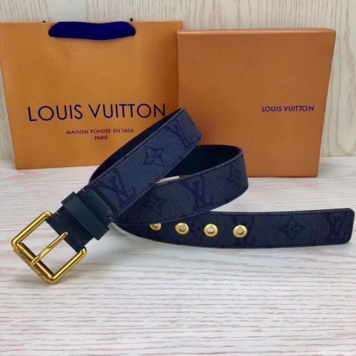 Super Perfect Quality LV Belts(100% Genuine Leather Steel Buckle)-1216