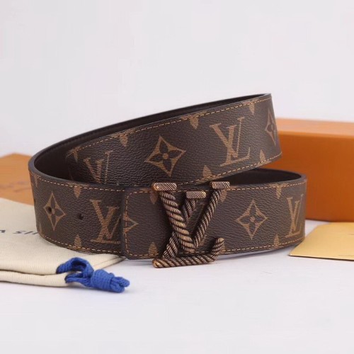 Super Perfect Quality LV Belts(100% Genuine Leather Steel Buckle)-1390