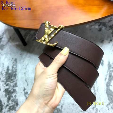 Super Perfect Quality LV Belts(100% Genuine Leather Steel Buckle)-2500