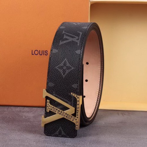Super Perfect Quality LV Belts(100% Genuine Leather Steel Buckle)-1225