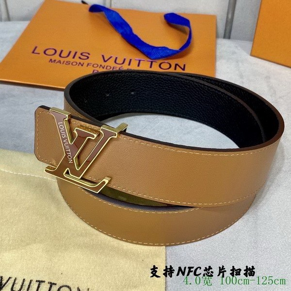 Super Perfect Quality LV Belts(100% Genuine Leather Steel Buckle)-2815