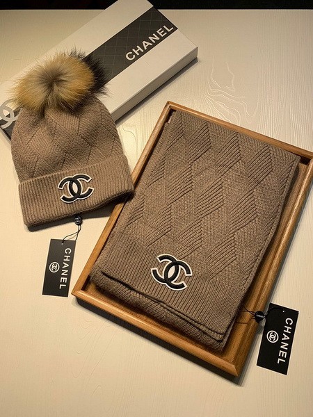 CHAL Wool Cap Scarf AAA-184