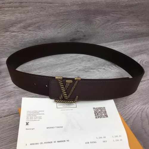 Super Perfect Quality LV Belts(100% Genuine Leather Steel Buckle)-1481
