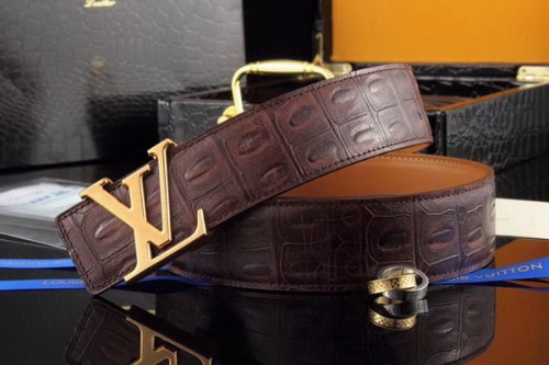 Super Perfect Quality LV Belts(100% Genuine Leather Steel Buckle)-1874