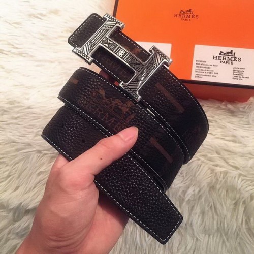Super Perfect Quality Hermes Belts(100% Genuine Leather,Reversible Steel Buckle)-378