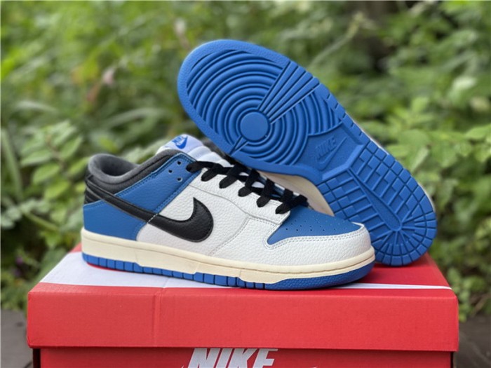 Authentic Nike Dunk Low White Blue