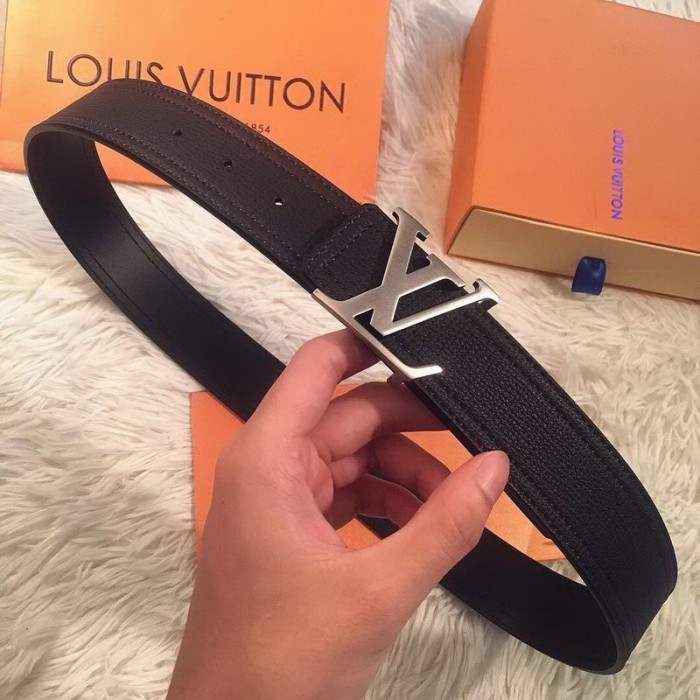 Super Perfect Quality LV Belts(100% Genuine Leather Steel Buckle)-1146