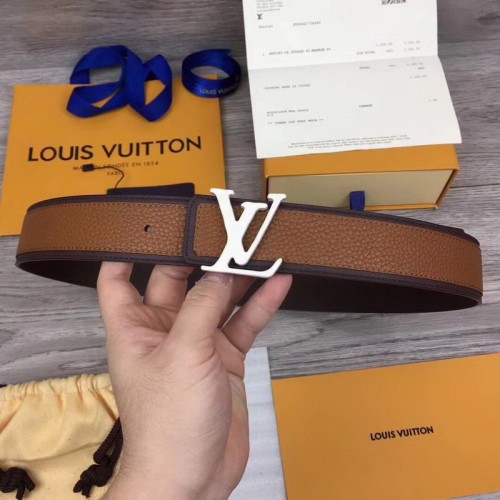 Super Perfect Quality LV Belts(100% Genuine Leather Steel Buckle)-1647