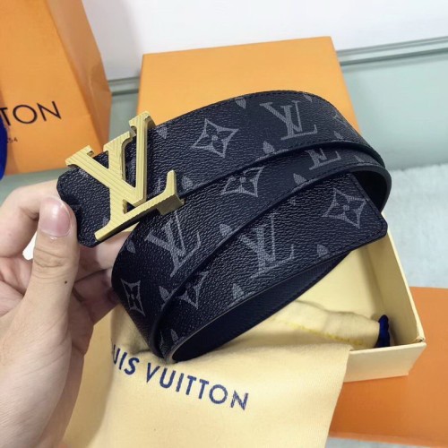 Super Perfect Quality LV Belts(100% Genuine Leather Steel Buckle)-1289