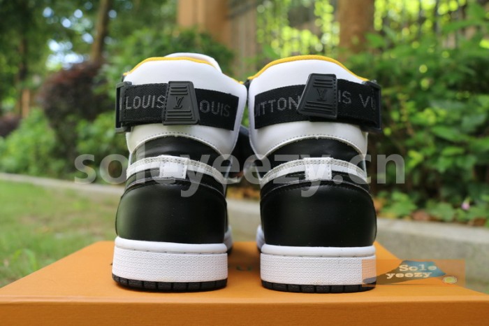 Authentic LV x Air Jordan 1 High Black White