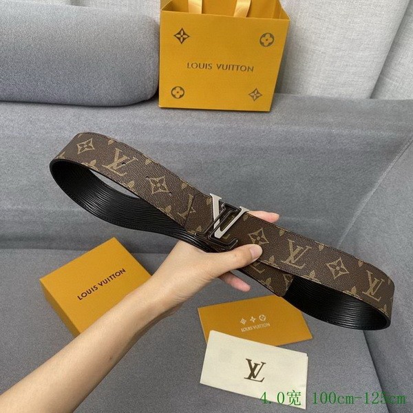 Super Perfect Quality LV Belts(100% Genuine Leather Steel Buckle)-3128