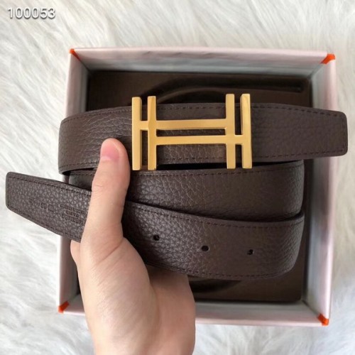 Super Perfect Quality Hermes Belts(100% Genuine Leather,Reversible Steel Buckle)-486