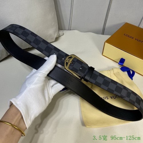 Super Perfect Quality LV Belts(100% Genuine Leather Steel Buckle)-2696