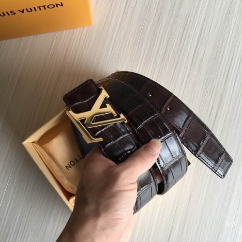Super Perfect Quality LV Belts(100% Genuine Leather Steel Buckle)-2105