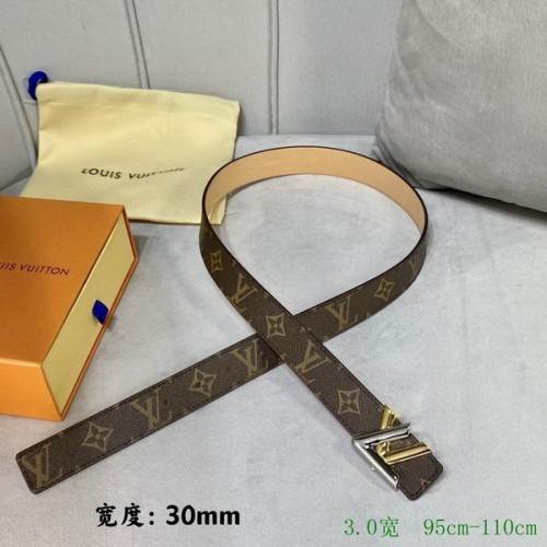 Super Perfect Quality LV Belts(100% Genuine Leather Steel Buckle)-2596
