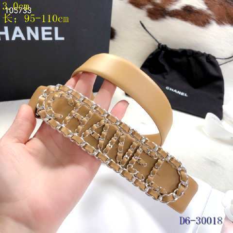 Super Perfect Quality CHNL Belts(100% Genuine Leather,steel Buckle)-197
