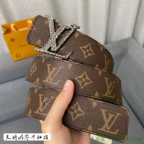Super Perfect Quality LV Belts(100% Genuine Leather Steel Buckle)-3080