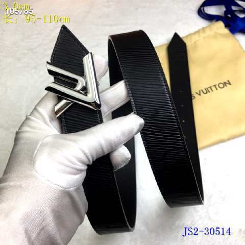 Super Perfect Quality LV Belts(100% Genuine Leather Steel Buckle)-2560