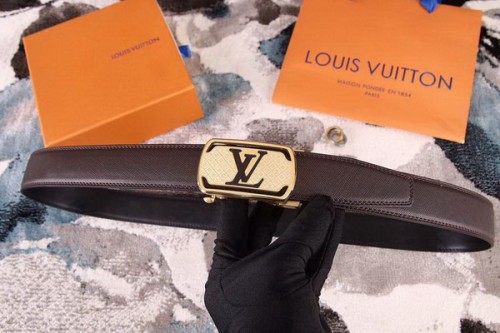 Super Perfect Quality LV Belts(100% Genuine Leather Steel Buckle)-1843