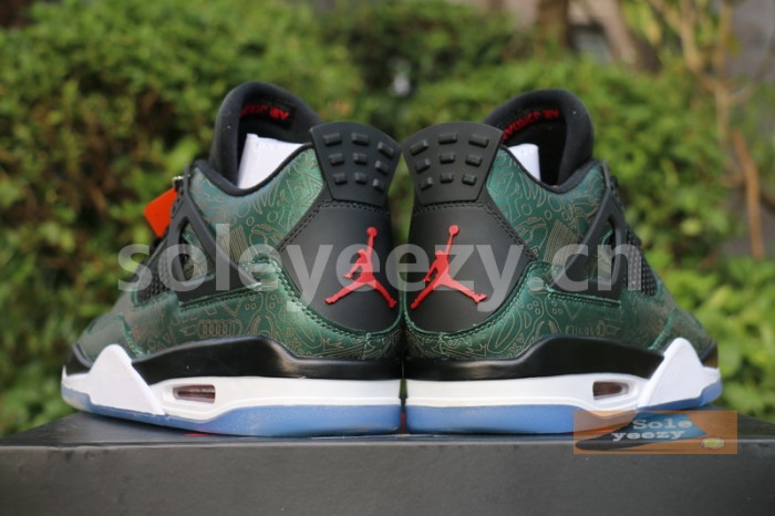 Authentic Air Jordan 4 Green Laser