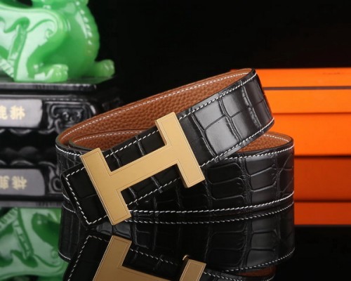 Super Perfect Quality Hermes Belts(100% Genuine Leather,Reversible Steel Buckle)-098
