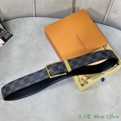 Super Perfect Quality LV Belts(100% Genuine Leather Steel Buckle)-2657