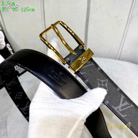 Super Perfect Quality LV Belts(100% Genuine Leather Steel Buckle)-2390