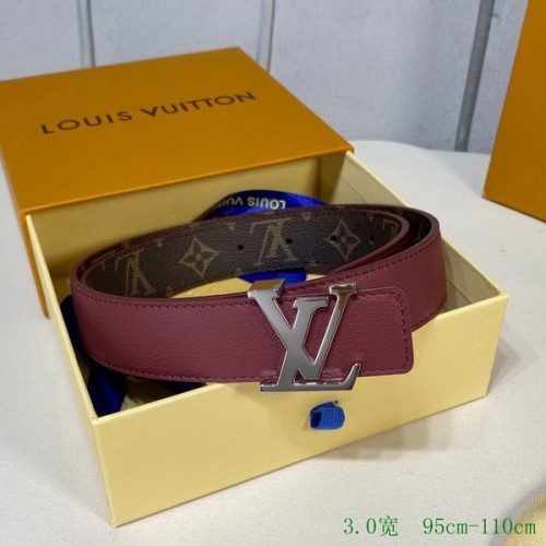 Super Perfect Quality LV Belts(100% Genuine Leather Steel Buckle)-2609