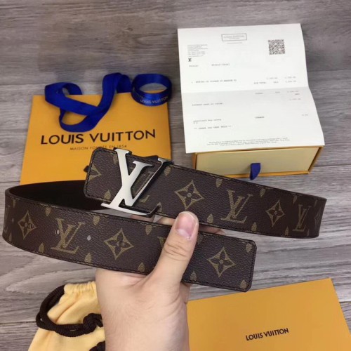 Super Perfect Quality LV Belts(100% Genuine Leather Steel Buckle)-1572