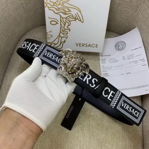 Super Perfect Quality Versace Belts(100% Genuine Leather,Steel Buckle)-453