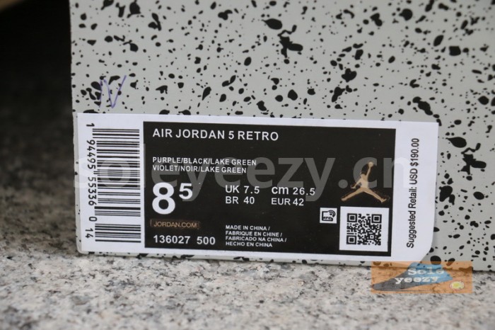 Authentic  Air Jordan 5 “Alternate Grape”