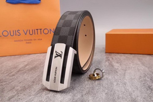 Super Perfect Quality LV Belts(100% Genuine Leather Steel Buckle)-1865