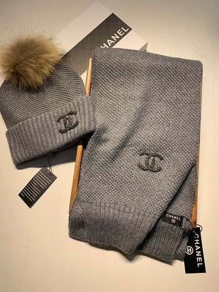 CHAL Wool Cap Scarf AAA-178