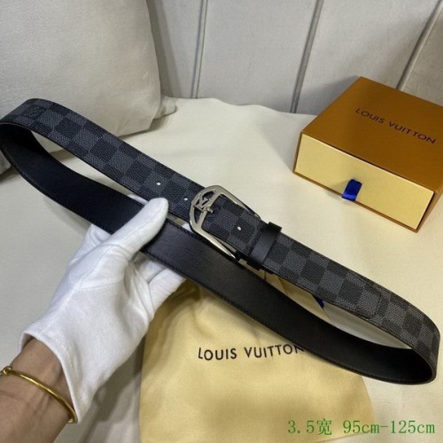 Super Perfect Quality LV Belts(100% Genuine Leather Steel Buckle)-2693