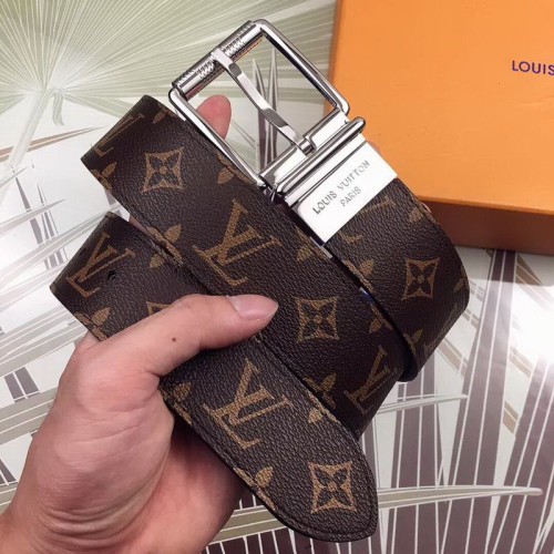Super Perfect Quality LV Belts(100% Genuine Leather Steel Buckle)-1167