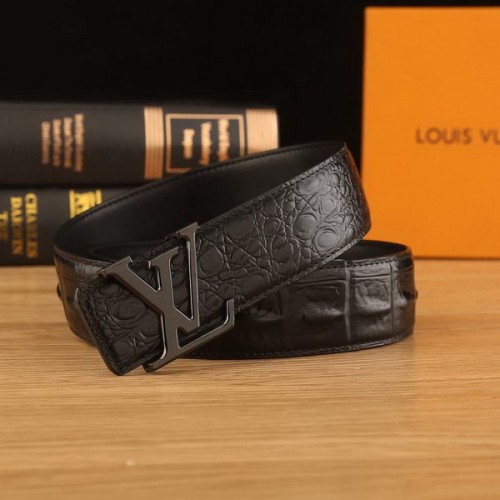 Super Perfect Quality LV Belts(100% Genuine Leather Steel Buckle)-2224