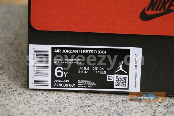 Authentic Air Jordan 11 Bred 2019 GS