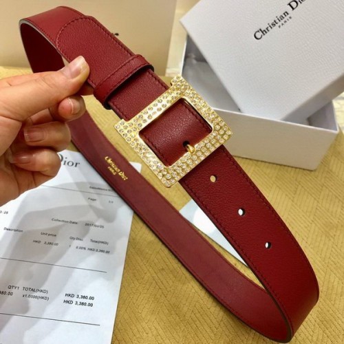 Super Perfect Quality Dior Belts(100% Genuine Leather,steel Buckle)-370