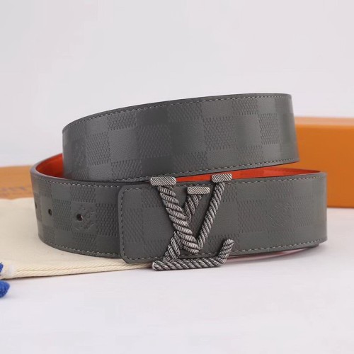 Super Perfect Quality LV Belts(100% Genuine Leather Steel Buckle)-1362
