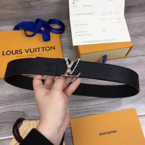 Super Perfect Quality LV Belts(100% Genuine Leather Steel Buckle)-1585